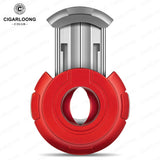 Coupe-Cigare Semi-Automatique en Acier Inoxydable Lisse, Double Face, Coupe Plate et en V Cigarloong