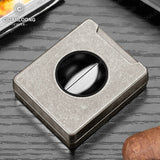 Coupe-Cigare en Acier Inoxydable, Ciseaux en Forme de V, Presse en Un Clic, Sculpture Tridimensionnelle Cigarloong