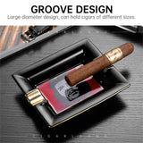 Ensemble Fumeur de Luxe : Cendrier 2 Fentes, Coupe-Cigare et Briquet Double Flamme Cigarloong