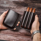 Étui à Cigares Portable en Cuir de Qualité Supérieure, Voyage de Luxe Cigarloong