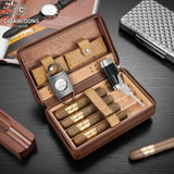 Boîte à Cigares Portable, Grande Capacité, Ciseaux et Allume-Cigare Cigarloong