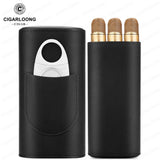 Étui à Cigares Portable en Cuir Scellé, avec ou sans Ciseaux Cigarloong