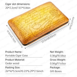 Humidor Portable en Cuir, Doublure Cèdre, 3, 4 ou 5 Places Cigarloong