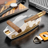 Cendrier à Cigares en Céramique, Double Fente, Grand Diamètre Cigarloong