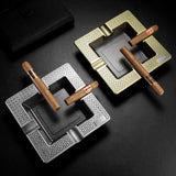Cendrier à Cigares Grand Diamètre, Quatre Rainures, Style Rétro Bronze Cigarloong