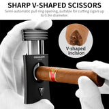 Coupe-Cigare en Forme de V, Ciseaux Tranchants, Perceuse Portable, Lames Multifonctions Cigarloong