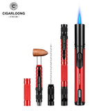 Ensemble briquet et aiguille à cigare coupe-vent