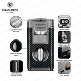 Briquet à Cigares 5 en 1 avec Aiguille Diamantée Cigarloong