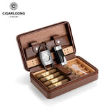 Boîte à Cigares Portable, Grande Capacité, Ciseaux et Allume-Cigare Cigarloong