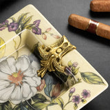 Cendrier à Cigares Motif Classique Européen, Incrustation Cuivre Cigarloong
