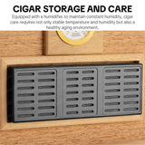 Humidor en Bois de Cèdre Style Rétro, Grande Capacité Cigarloong