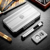 Ensemble Fumeur 3 Pièces : Humidor, Allume-Cigare, Coupe-Cigare Cigarloong