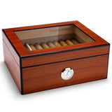 Humidor Bois de Cèdre Espagnol, Fenêtre Haute, 70 Cigares Cigarloong
