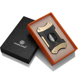 Coupe-Cigare 2 en 1, Porte-Cigare en V, Ciseaux à Lame Tranchante Cigarloong
