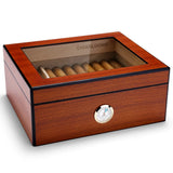 Humidor bois de cèdre espagnol fenêtre haute