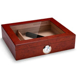 Boîte à Cigares en Bois avec Humidificateur, Étui de Voyage 35 Cigares Cigarloong