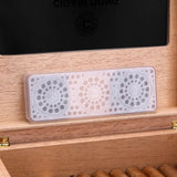 Humidor en Bois Naturel à 2 Zones avec Tiroir à Outils