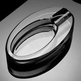 Cendrier en Verre Transparent à Grande Capacité