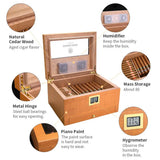 Humidor bois naturel 2 zones tiroir outils
