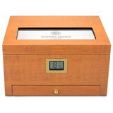 Humidificateur en Bois de Cèdre Naturel, 2 Zones, Finition Piano Cigarloong