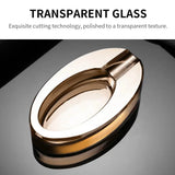 Cendrier en Verre Transparent à Grande Capacité