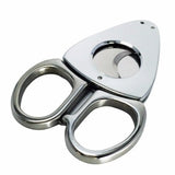 Ciseaux coupe-cigare argenté acier inoxydable compact